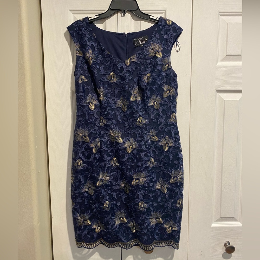 Alex Evenings Navy detailed dress